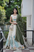Lehenga Mart Designer Bollywood Style Wedding Lehenga Choli - Mahendi