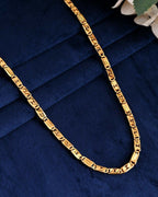 VOJ Gold-Polished Self Designed Biscuit Chain