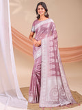 Shree Shyam Fashion Varnika Purple Linen Cotton Saree