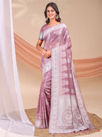 Shree Shyam Fashion Varnika Purple Linen Cotton Saree