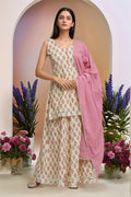 Joban Fashion Cream Printed Lehanga Set