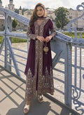 Vegaa Fashion Fashion Wine Embroidered Pakistani Designer salwar suit - Distacart