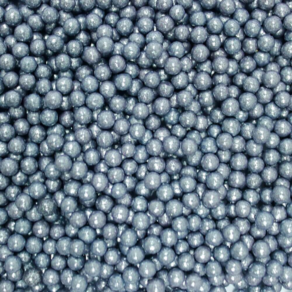 confect gun metal disco balls sprinkles 4 mm 120 gms