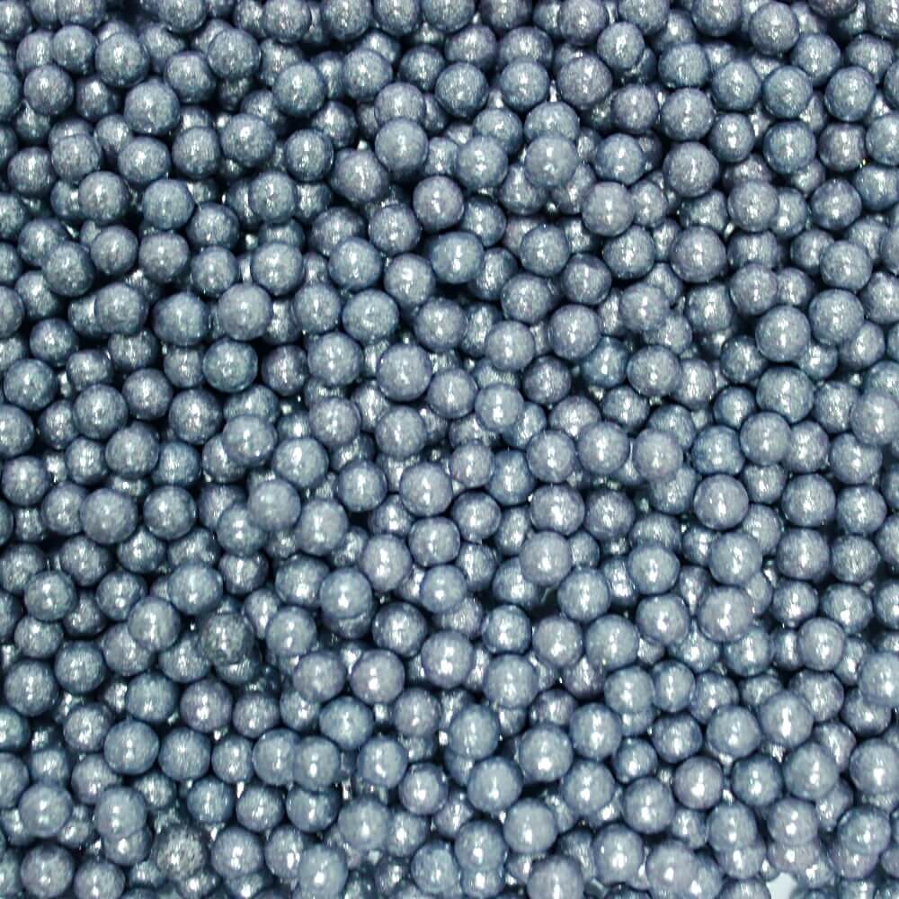 confect gun metal disco balls sprinkles 6 mm 120 gms