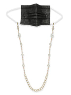 White Golden Embellished Mask Chain - Ruby Raang - Distacart