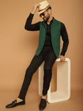 Even Apparels Pure Wool Nehru Jacket - Green