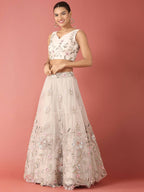 House of Panchhi Grey Net Sequinse Work Lehenga & Blouse, Dupatta