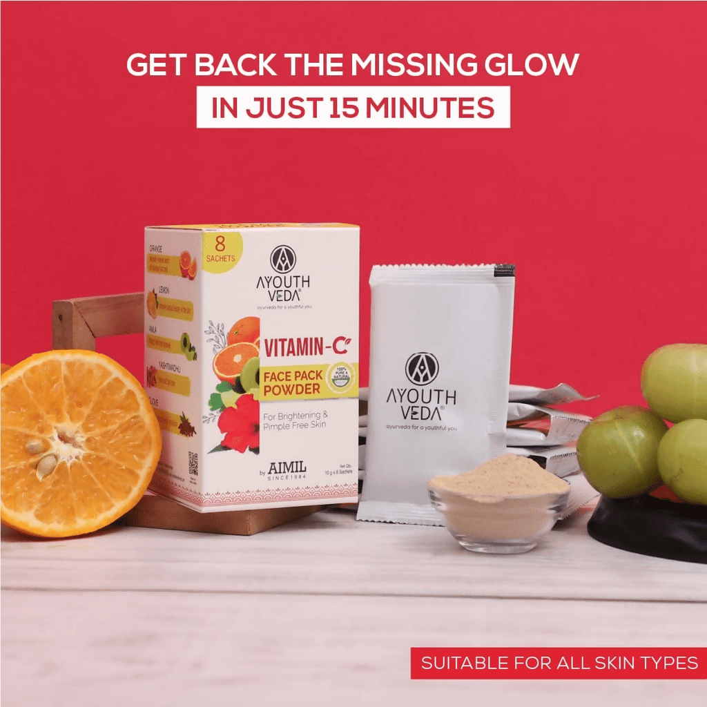 Ayouthveda Vitamin C Face Pack Powder - Distacart