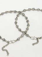 NVR Women's Set of 2 Silver-Plated Star Design Anklets - Distacart