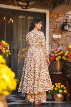 Aayaa Designer Printed Full Flared Suit - Distacart