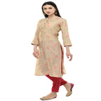 Lagi Women's Pink Printed Straight Kurta & Pant (MC45A)