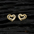 Joban Fashion Women Brass Golden White Ad Earrings - Distacart