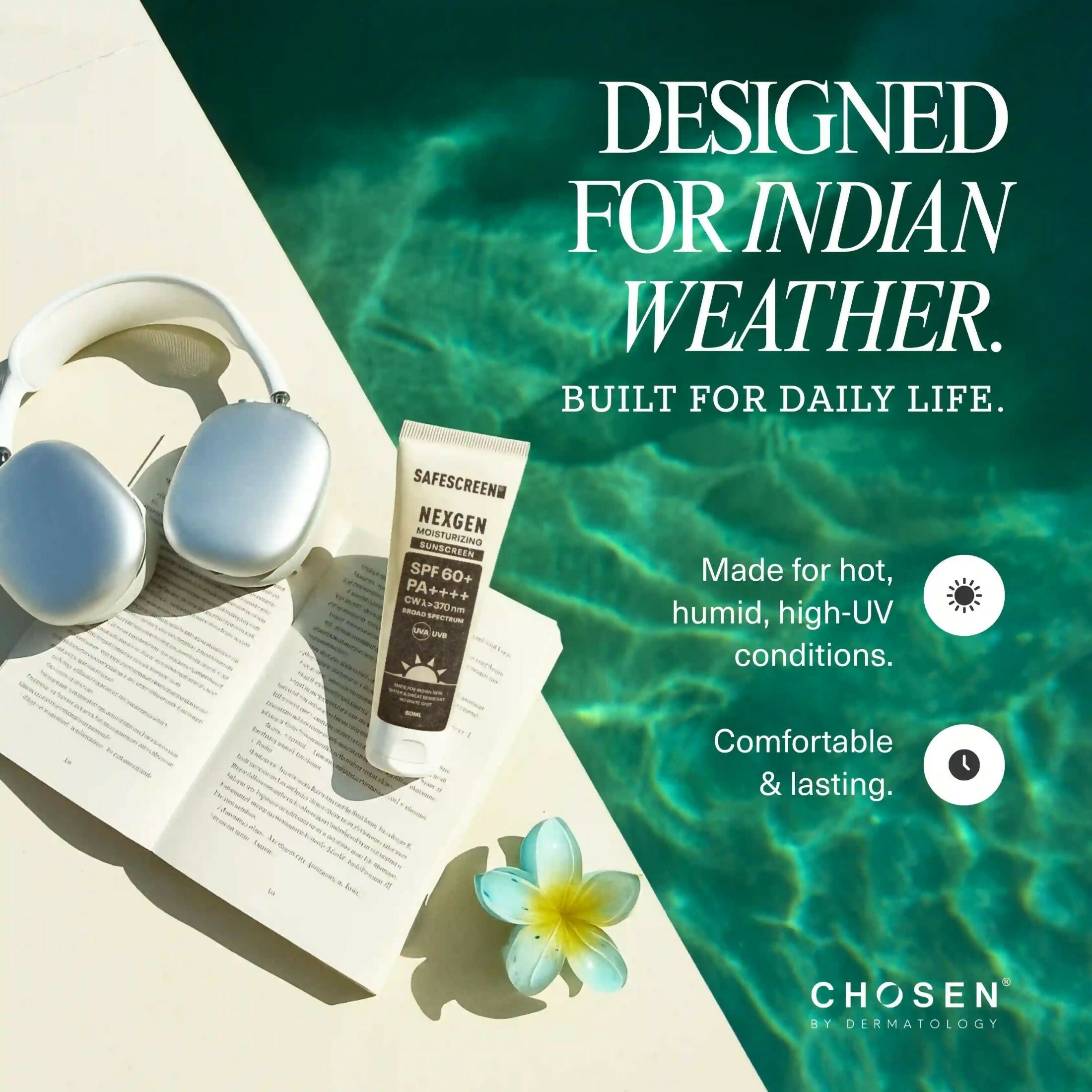 Chosen Safescreen Nexgen Spf 60+ Moisturizing Sunscreen