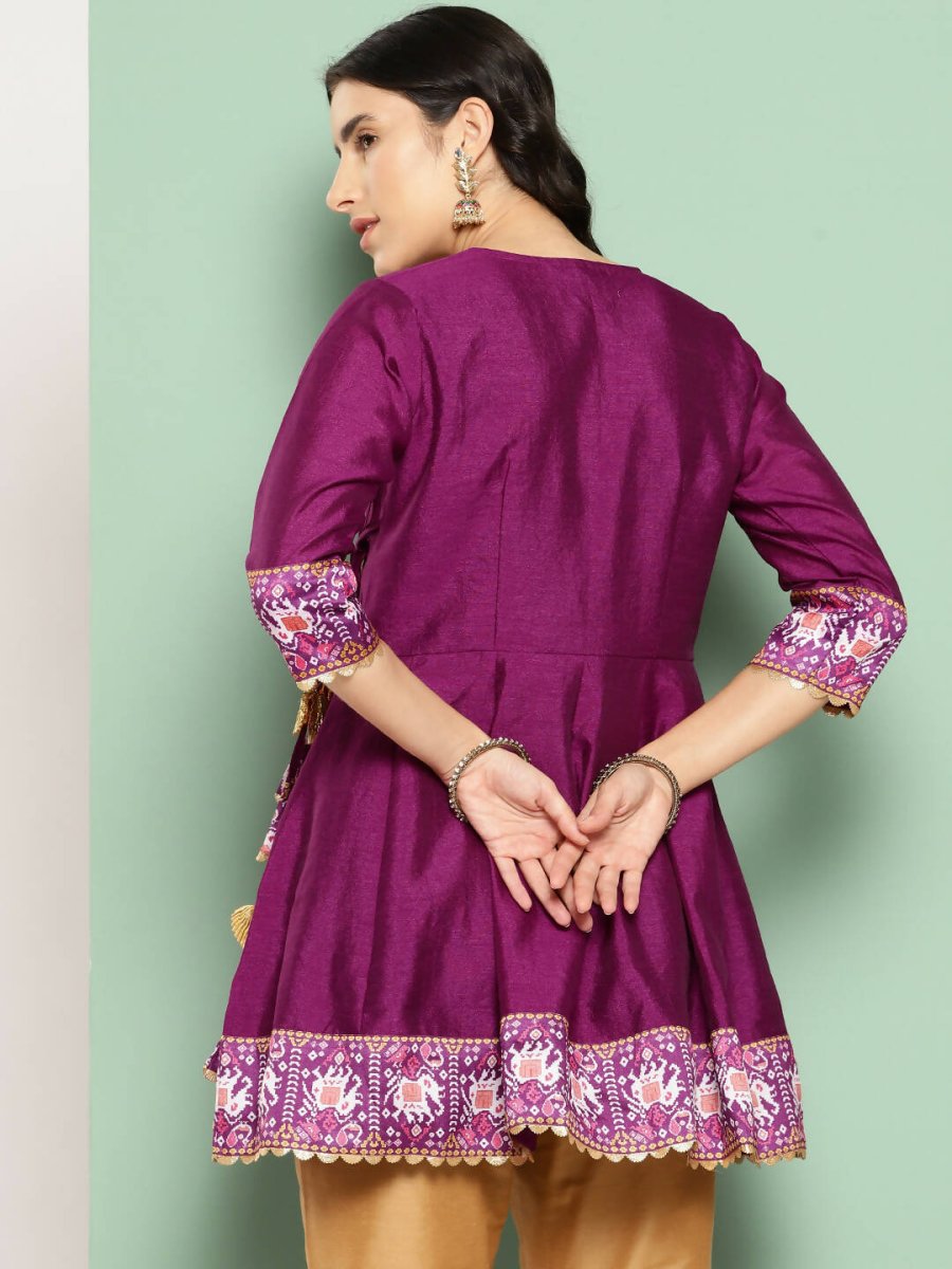 Ahalyaa Women's Traditional wear Tunic - Purple