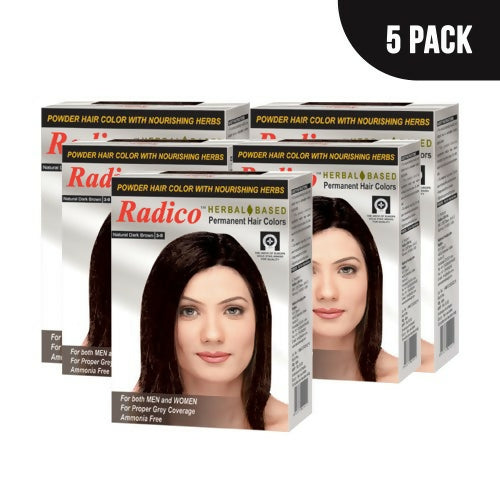 Radico Natural Herbal Based Permanent Hair Color - Dark Brown - Distacart