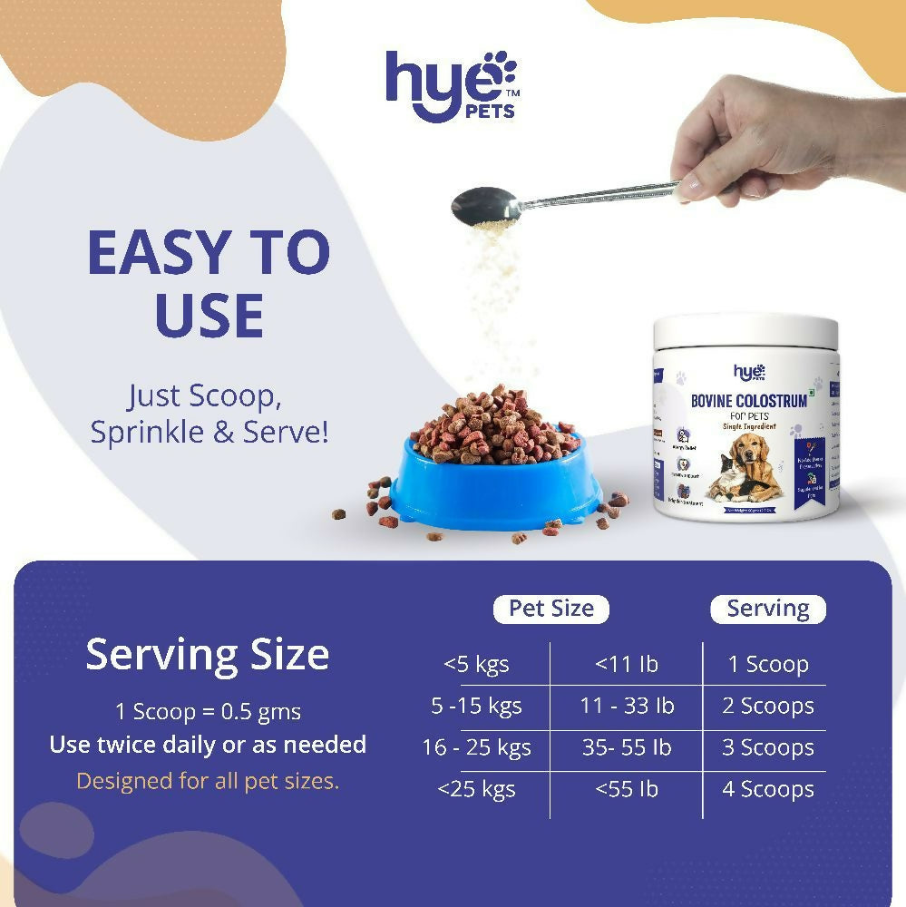 Hye Pets Bovine Colostrum Powder For Dogs & Cats