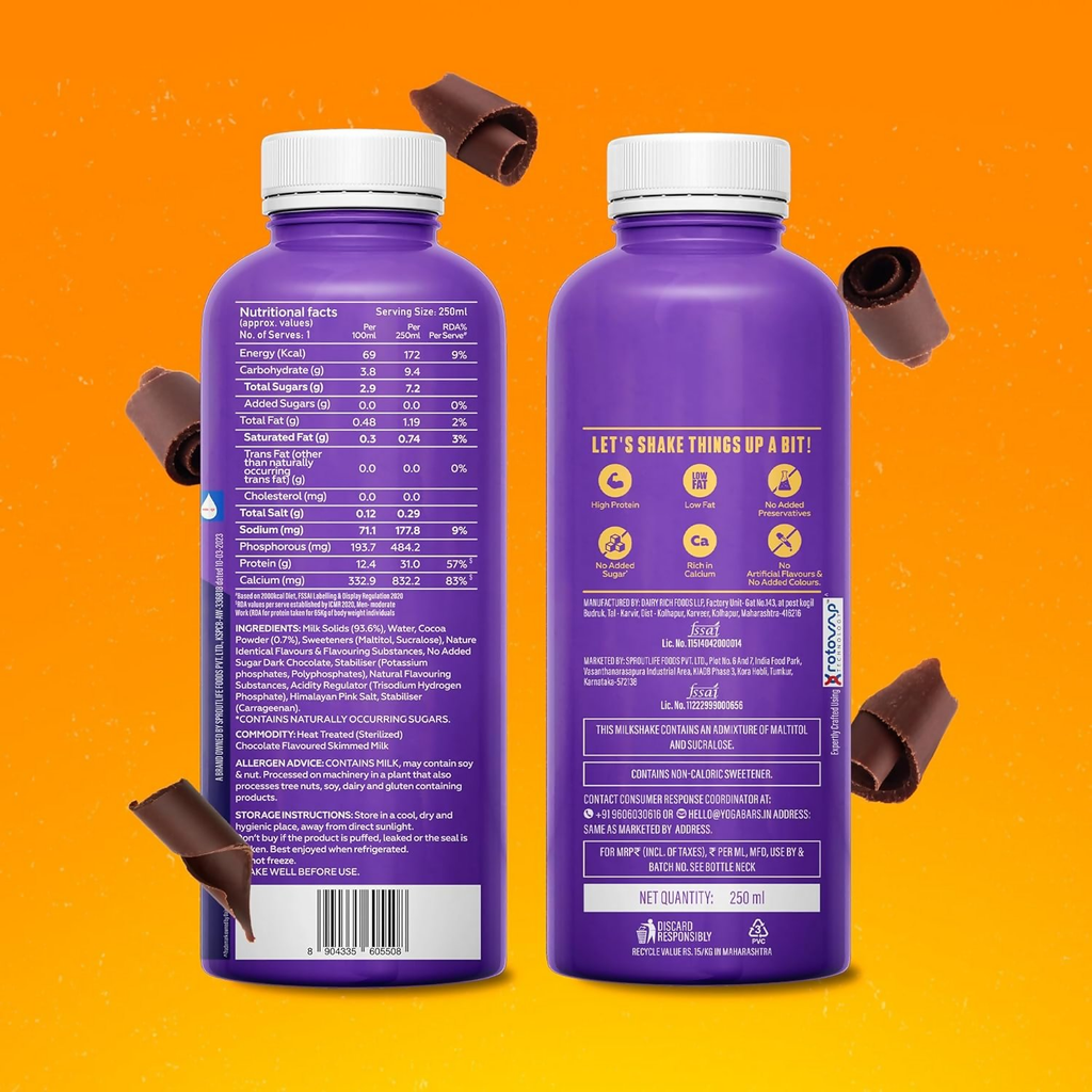 Yoga Bar 31G Protein Shake - Double Chocolate - Distacart