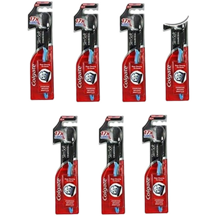 Colgate Adult Slimsoft Charcoal Infused Manual Bristles For Deep Cleaning