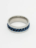 NVR Men's Rhodium Plated Stainless Steel Finger Ring - Distacart