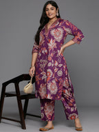 Ahalyaa Women's Traditional wear Kurta Set - Purple