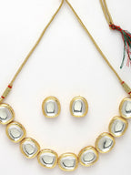 NVR Women's Gold Kundan-Studded Handcrafted Jewellery Set