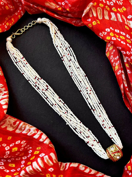 Joban Fashion Women Multi Meenakari Pendant Multi Colour Beaded Mala Necklace