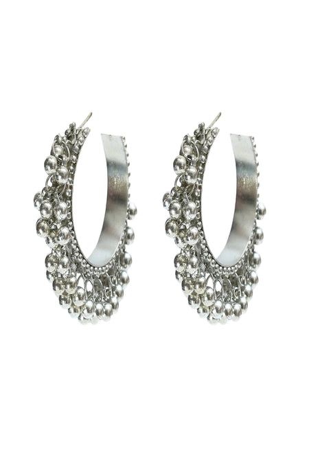 Mominos Fashion Johar Kamal Women's Oxidised Ghungroo Earrings