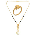 AanyaCentric Gold-plated Mangalsutra & Ring Set - Distacart