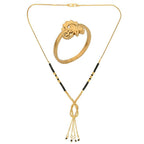 AanyaCentric Gold-plated Mangalsutra & Ring Set - Distacart