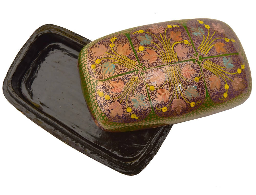 Nizalia Assorted Chinar Oval Box Mov Colour With Chinar