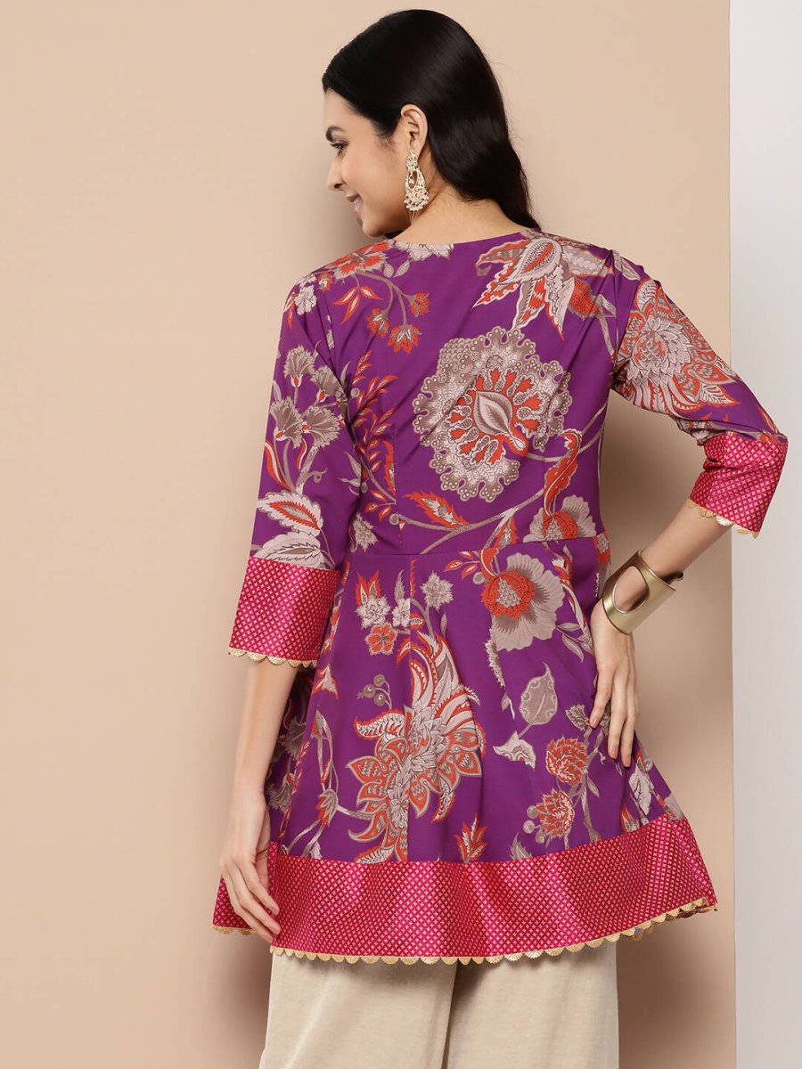Ahalyaa Women's Traditional wear Tunic - Purple