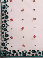 House of Panchhi Teal Net Semi stitched Coding, Sequins and Saroski Stone Work Lehenga Choli