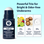 Dermistry Intimate Lightening Brightening & Underarm Deodorant Roll On Serum For Dark Spots Pigmentation