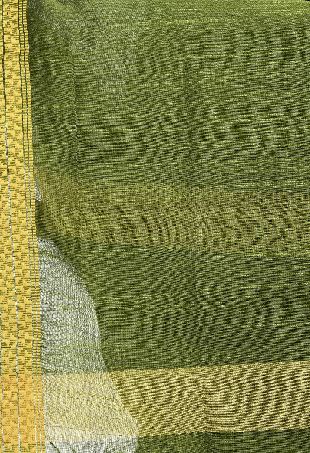 Mominos Fashion Moeza Handloom Cotton Mehndi Green Dupatta - Distacart