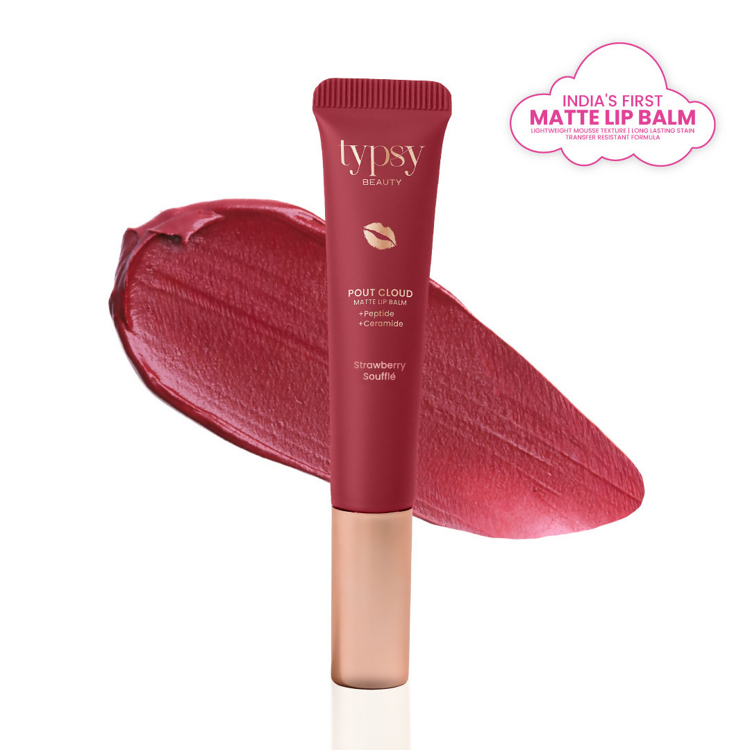 Typsy Beauty Pout Cloud Matte Lip Balm - Strawberry Souffle - Distacart