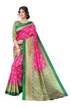 Vamika Pink Printed Art Silk Saree
