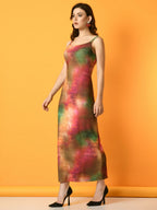 Myshka Women's Multi Printed Party Dress - Distacart