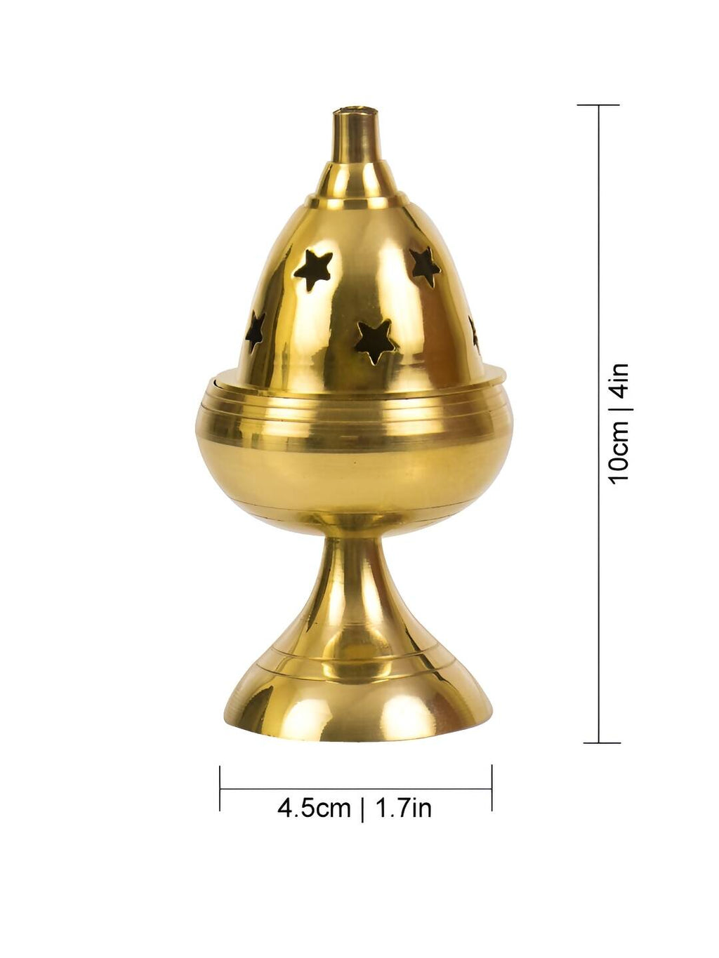 Spillbox Gold-Toned Brass Akhand Diya With Stand Pooja Essential