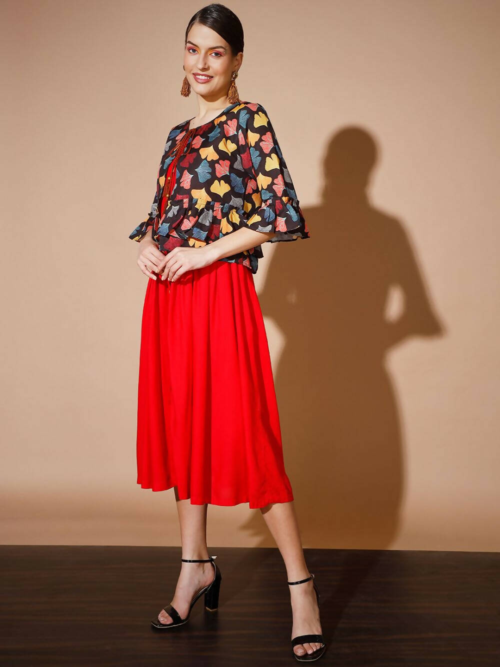 Myshka Women Multi Solid Dresses - Distacart