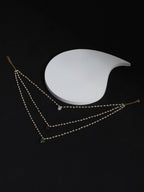 White Pink Brass Gold-Plated Necklace - Ruby Raang - Distacart