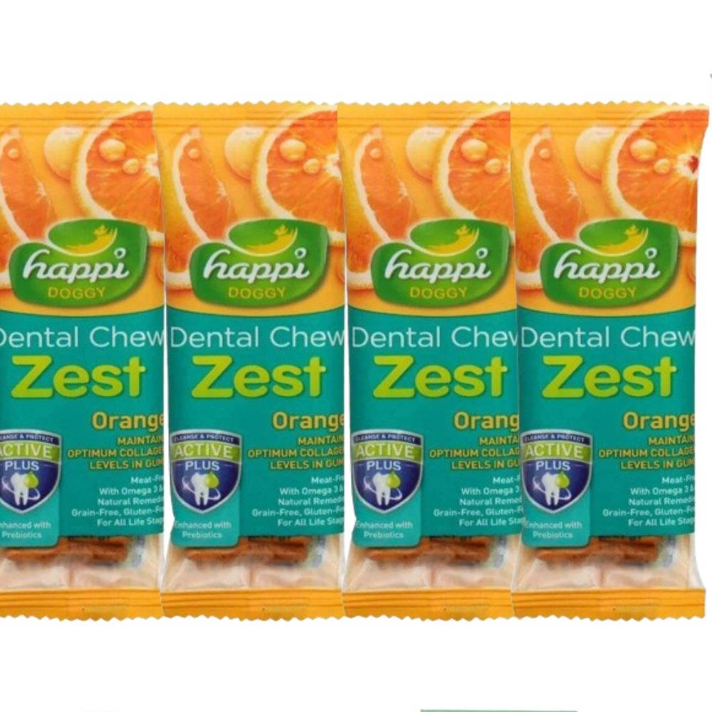Happi Doggy Dental Chew Zest - Orange