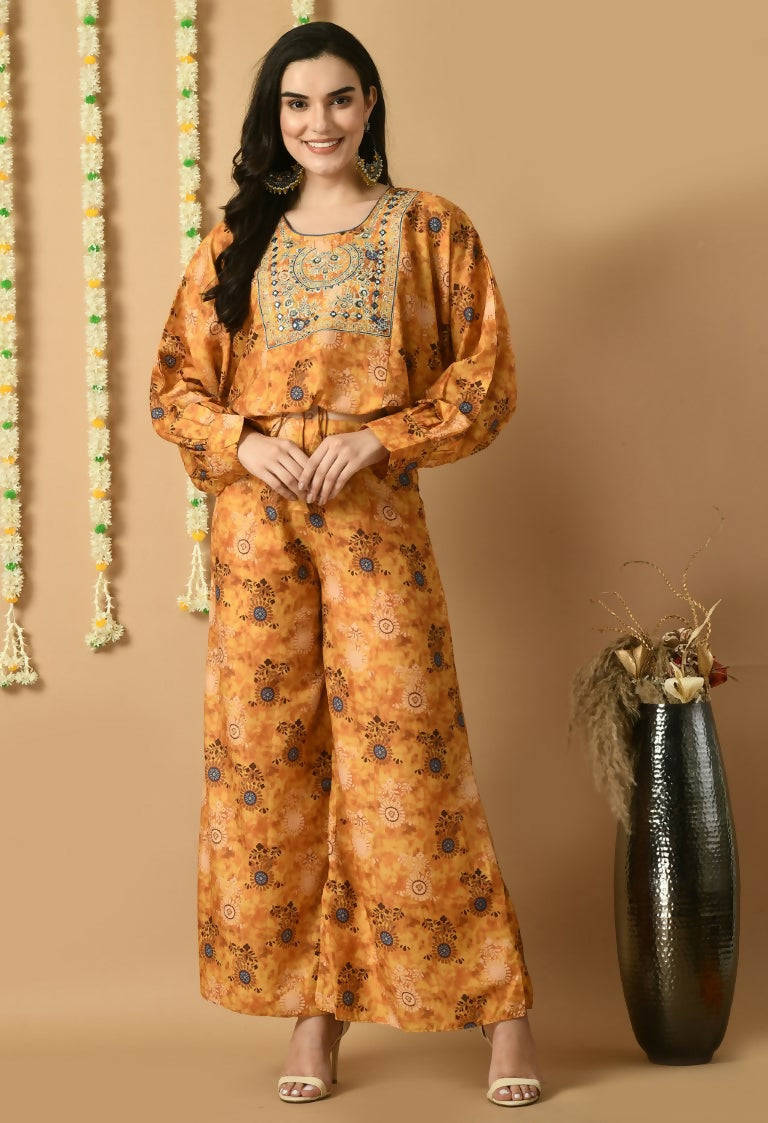Joban Fashion Mustard Maslin Kurta Set