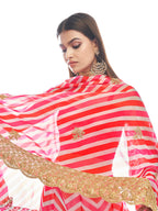 Myra Pink Organza Embroidered Designer Lehenga