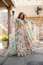 Wedding Designer Multi Chanderi Designer Lehenga - Anbazaar - Distacart