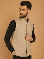 Even Apparels Pure Wool Nehru Jacket - Off White