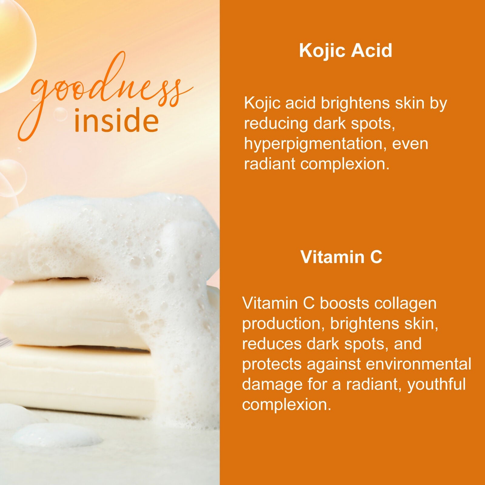 Globus Naturals Glutathione Skin Lightening Soap Enriched with Kojic Acid & Vitamin C, E, Reduces Dark Spots, Wrinkles & Fine Lines - Distacart