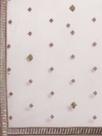 House of Panchhi Lavender - Net Embroidered Lehenga with Zig-Zag Pattern