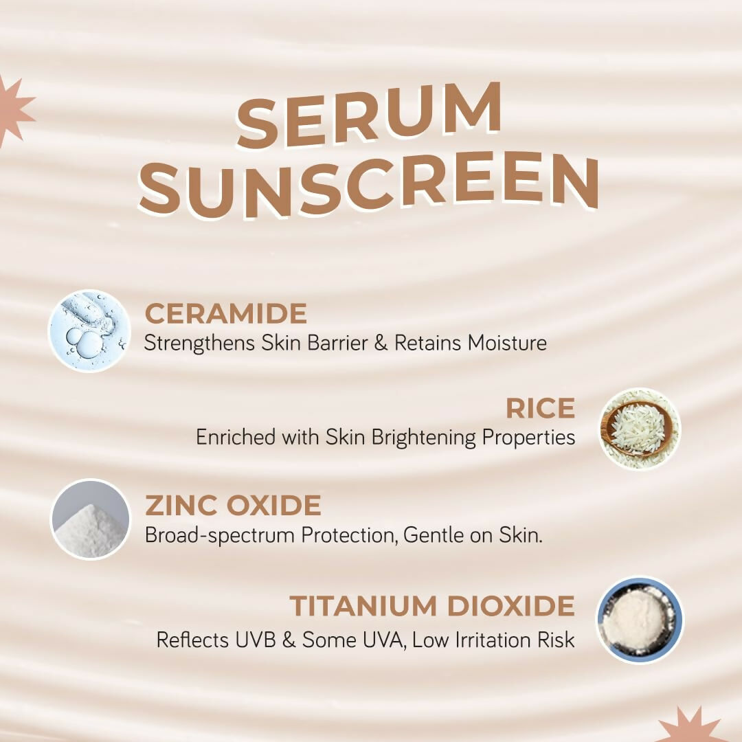 Moody SensiSoothe Mineral Brightening Sunscreen Serum with Ceramides & Rice - Distacart