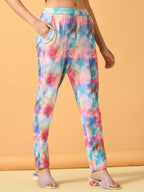 Myshka Women's Multi Printed Coat With Trousers