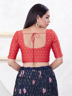 Joban Fashion Pink Tissue Elbow Sleeveless Front Open Blouse